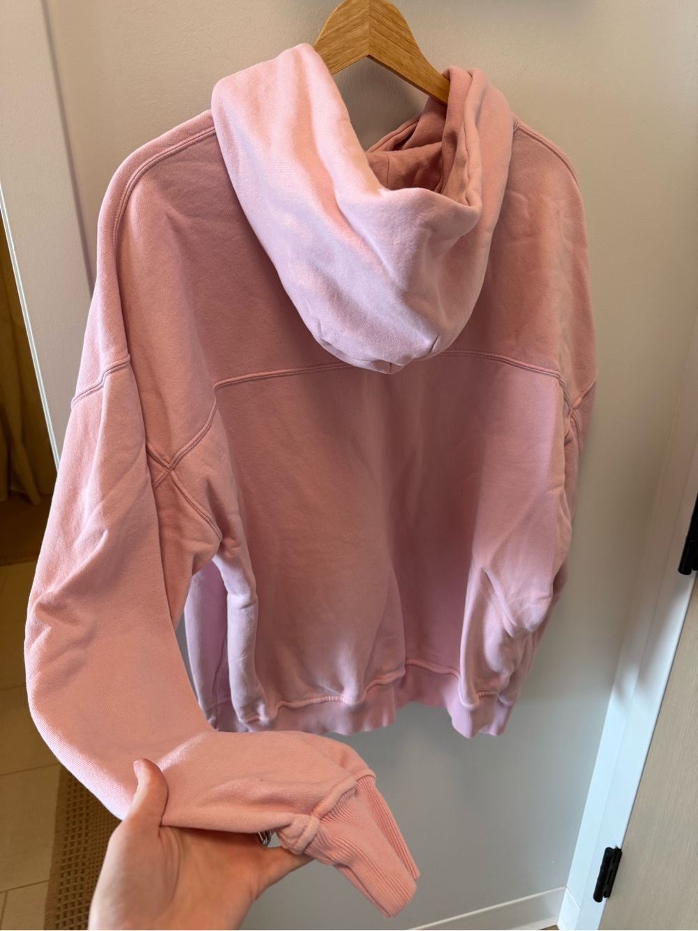 Abercrombie & Fitch Light Pink Pullover Hoodie - Picture 3 of 3